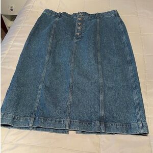 Madewell Denim button front skirt